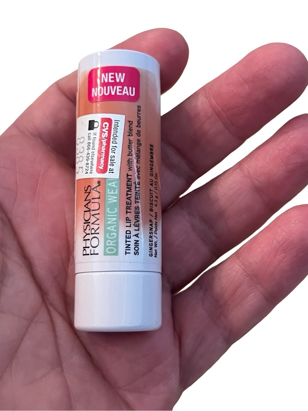Physicians Formula Tinted Lip Treatment in Gingersnap/Biscuit - White Tube